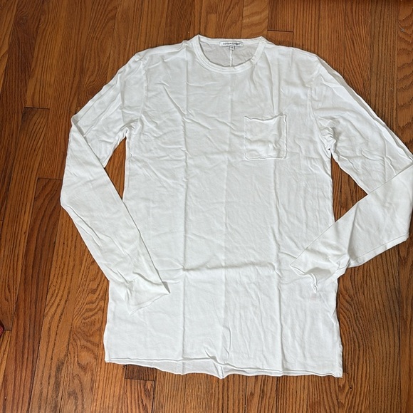 COTTON CITIZEN Jagger Long Sleeve Shirt White  Small NWT - Picture 3 of 13